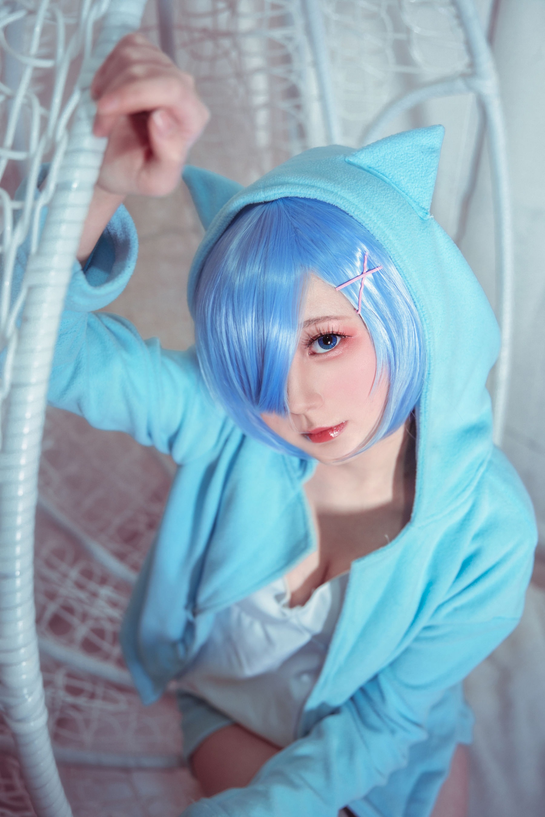 [Cosplay写真] 动漫博主弦音sic – RE从零开始的异世界生活 蕾姆猫咪睡衣 [9P] 插图5