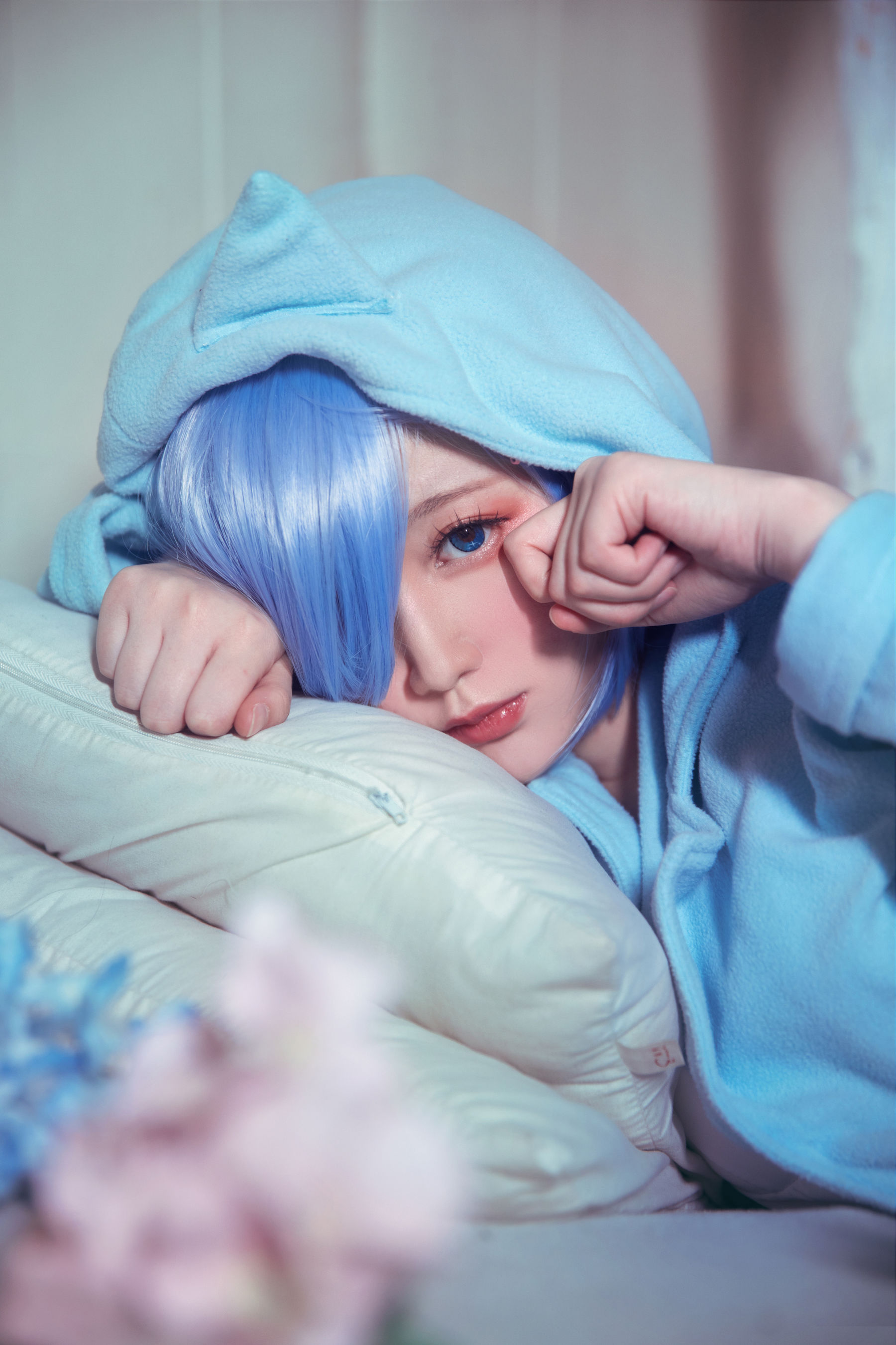 [Cosplay写真] 动漫博主弦音sic – RE从零开始的异世界生活 蕾姆猫咪睡衣 [9P] 插图8