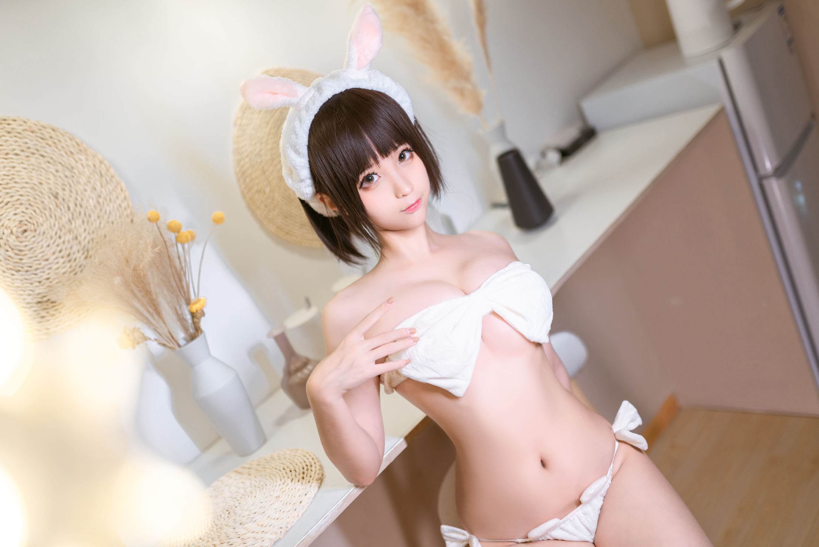 [Cosplay写真] 动漫博主蠢沫沫 – 蝴蝶结内衣 [40P] 插图8