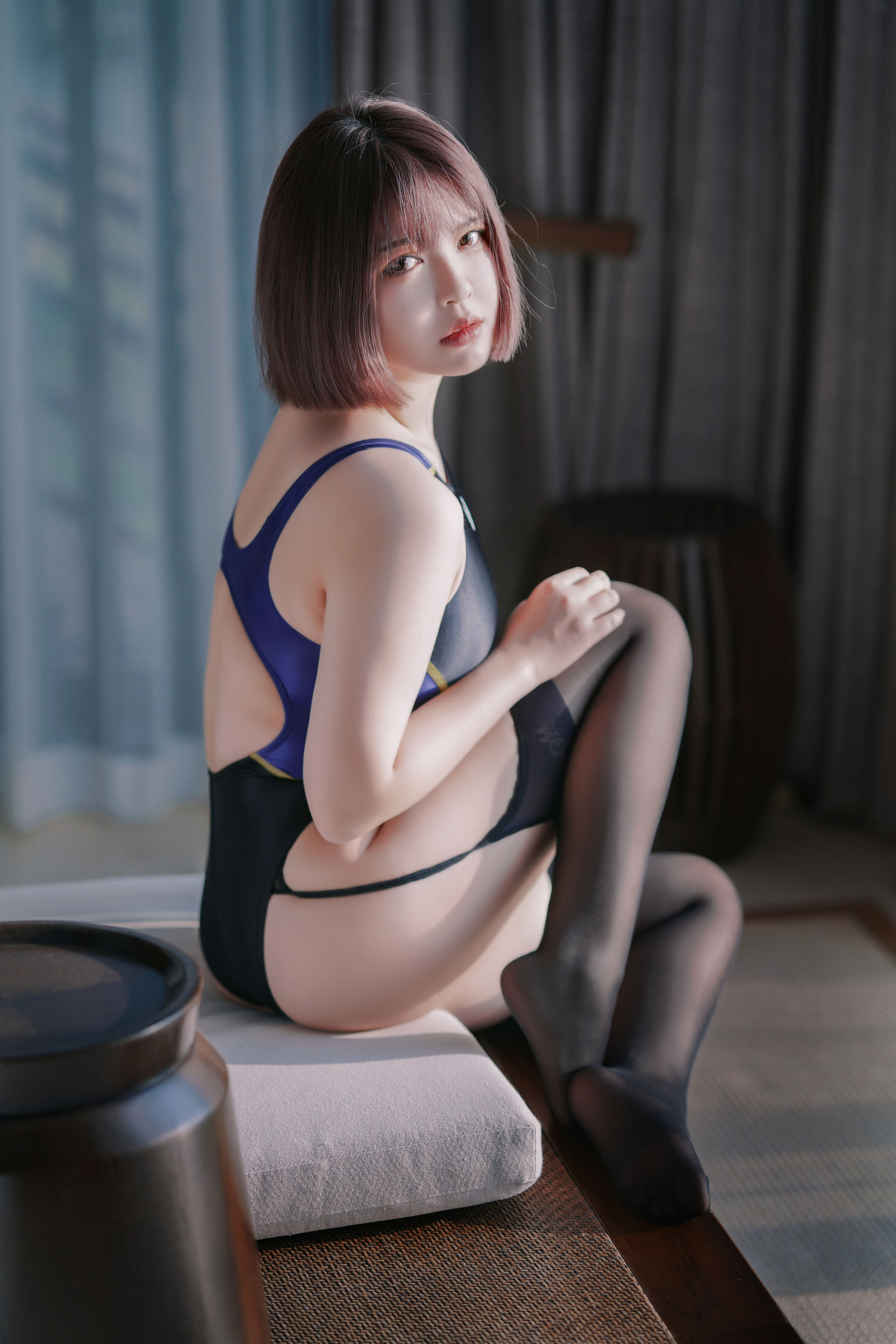 半半子 – 競泳水着を着た彼女 [35P] 插图7