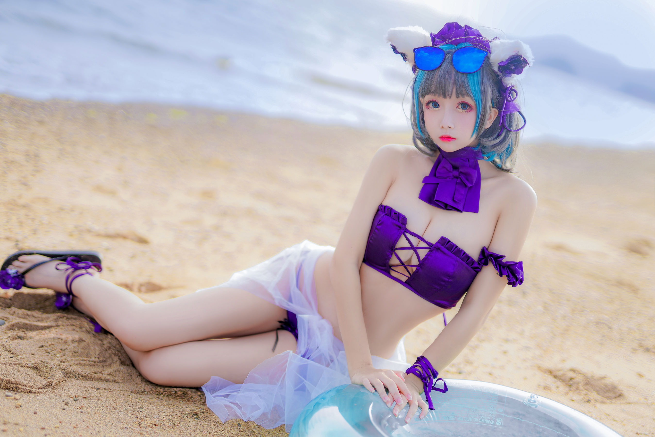 Cosplay日奈娇 – 柴郡猫泳装 [41P] 插图3