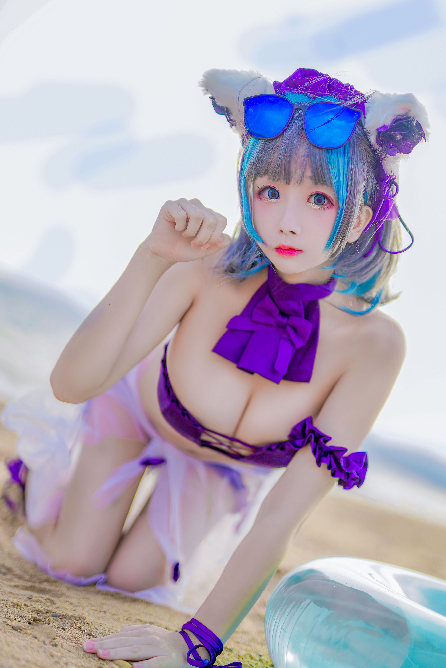 Cosplay日奈娇 – 柴郡猫泳装 [41P] 插图8