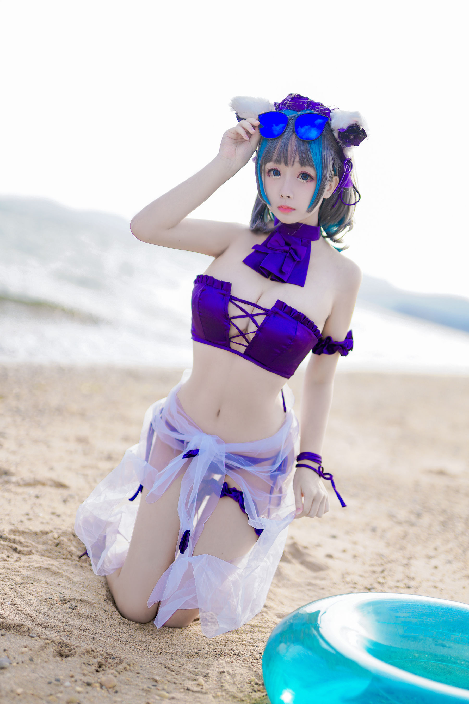 Cosplay日奈娇 – 柴郡猫泳装 [41P] 插图7