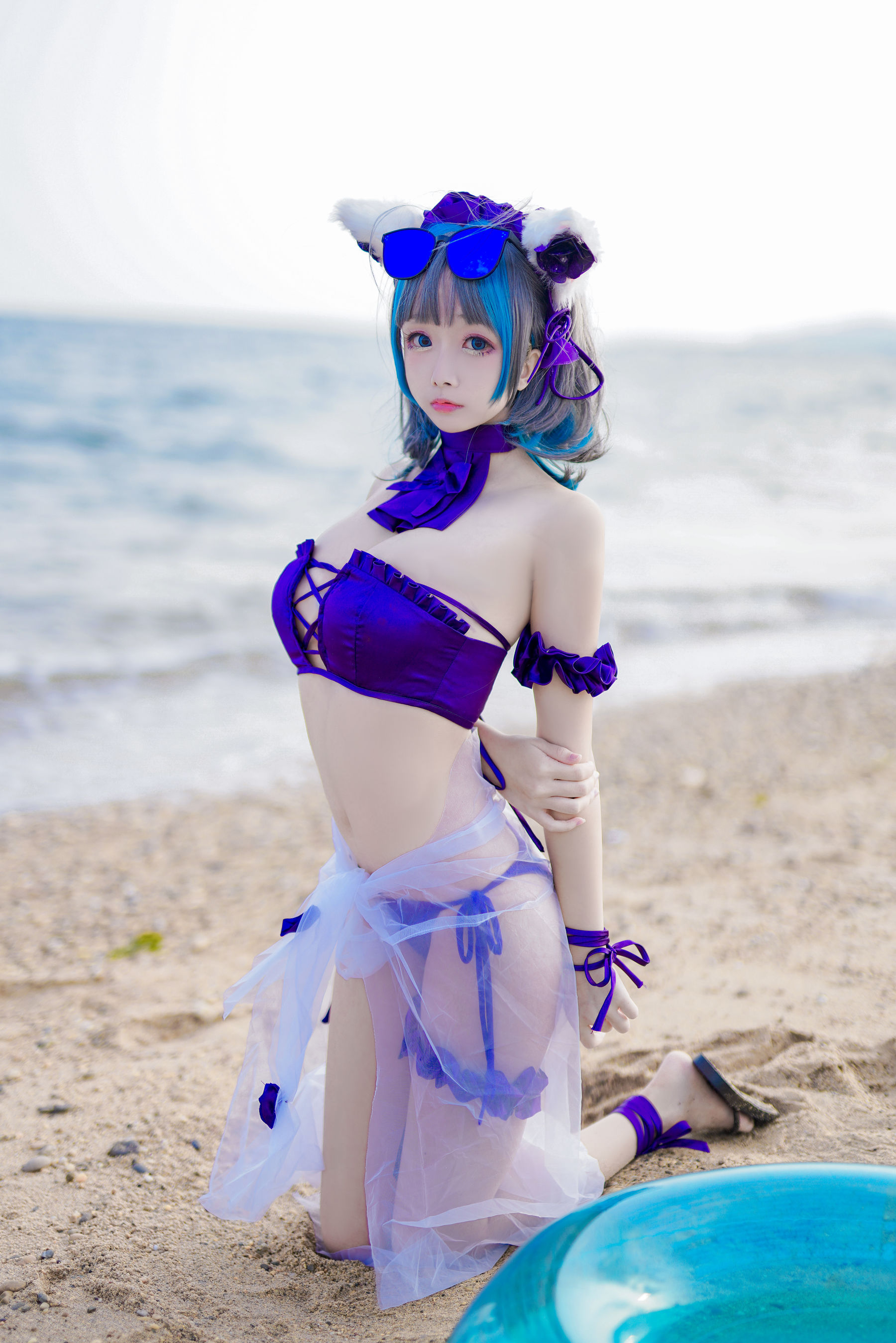 Cosplay日奈娇 – 柴郡猫泳装 [41P] 插图9