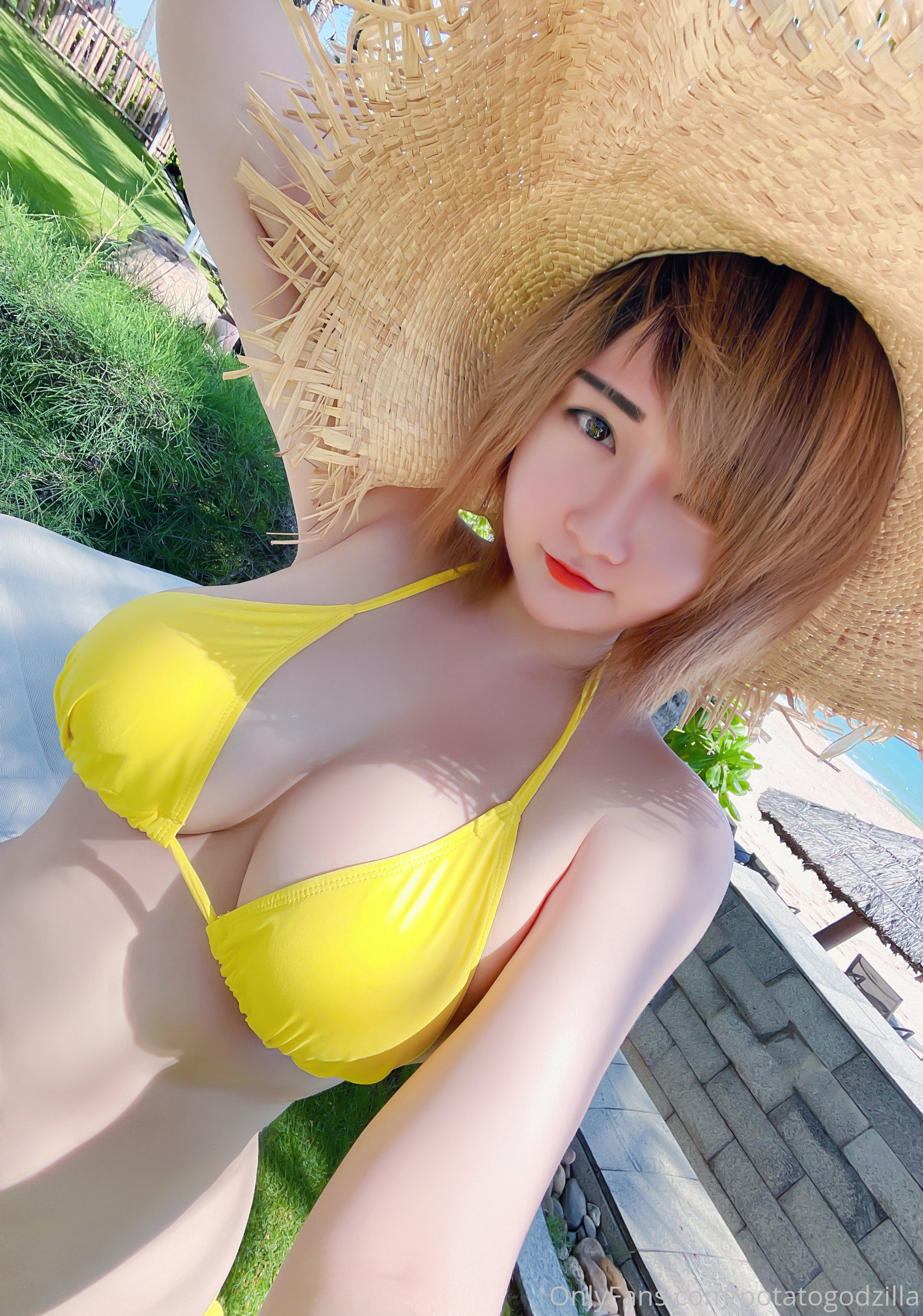 Coser小姐姐Potato Godzilla – Yellow Bikini [25P] 插图6