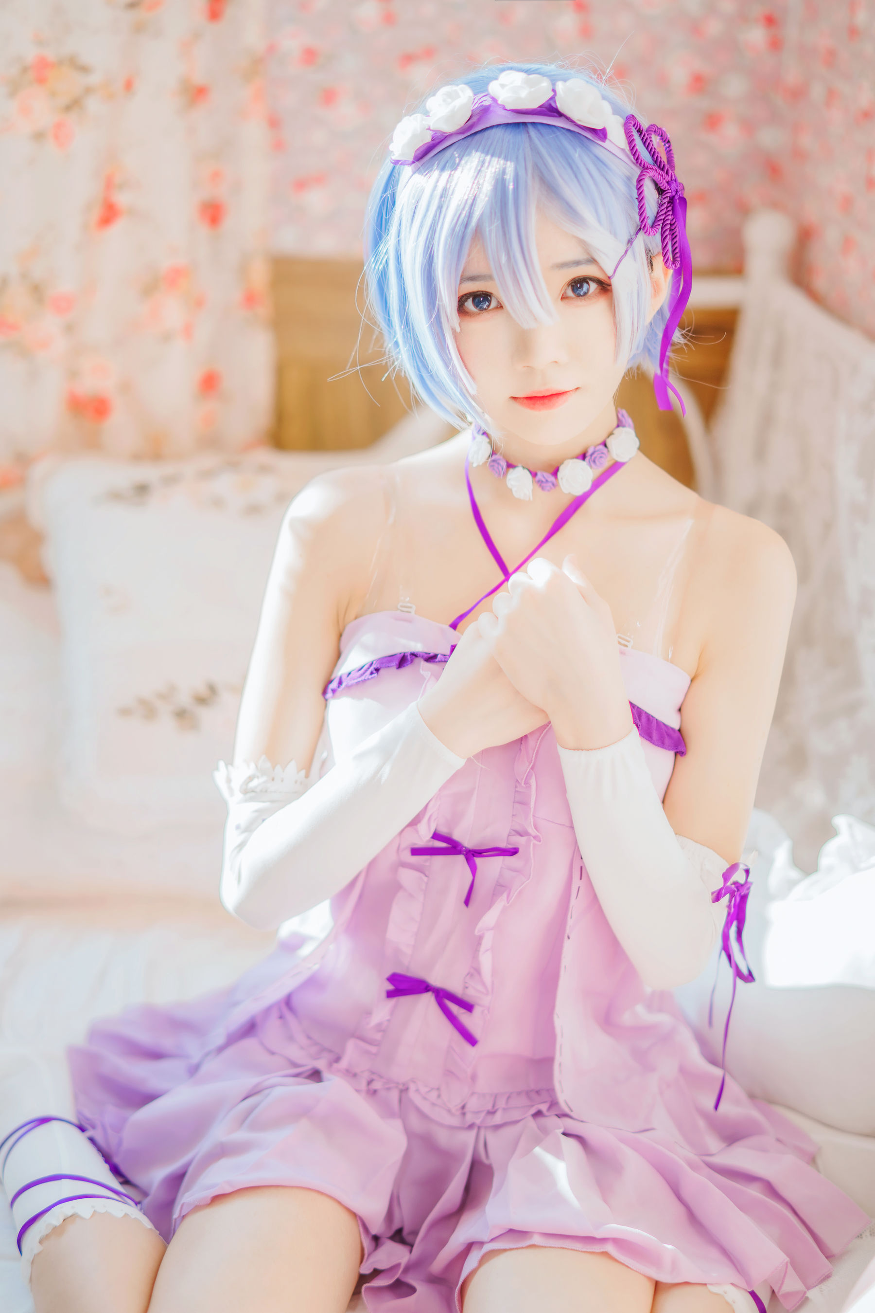 [Cosplay写真] 桜桃喵 – 蕾姆小睡裙 [40P] 2022-10-19 05:19:35-秀人网