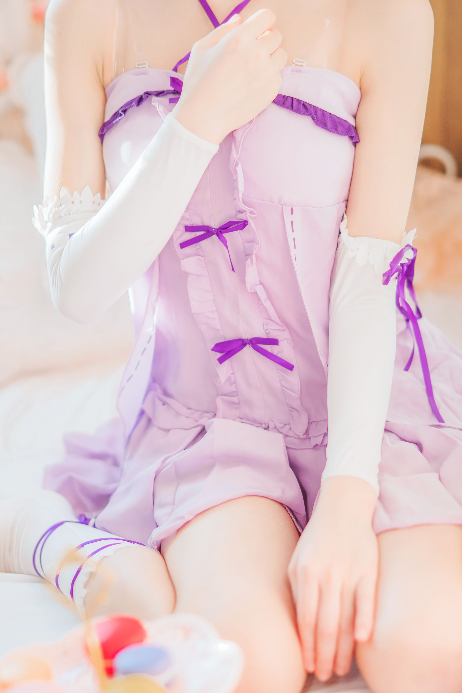 [Cosplay写真] 桜桃喵 – 蕾姆小睡裙 [40P] 插图4