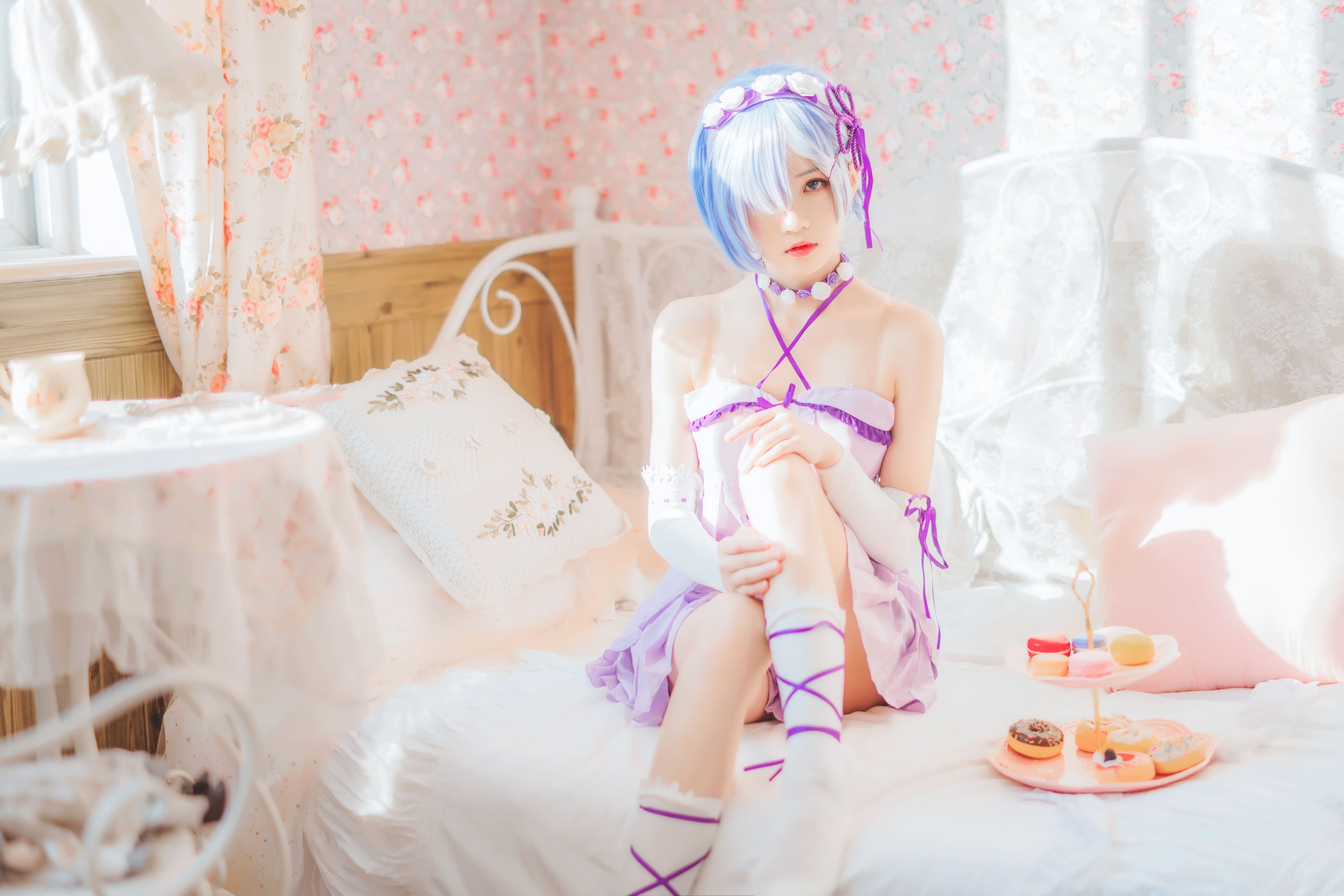 [Cosplay写真] 桜桃喵 – 蕾姆小睡裙 [40P] 插图6