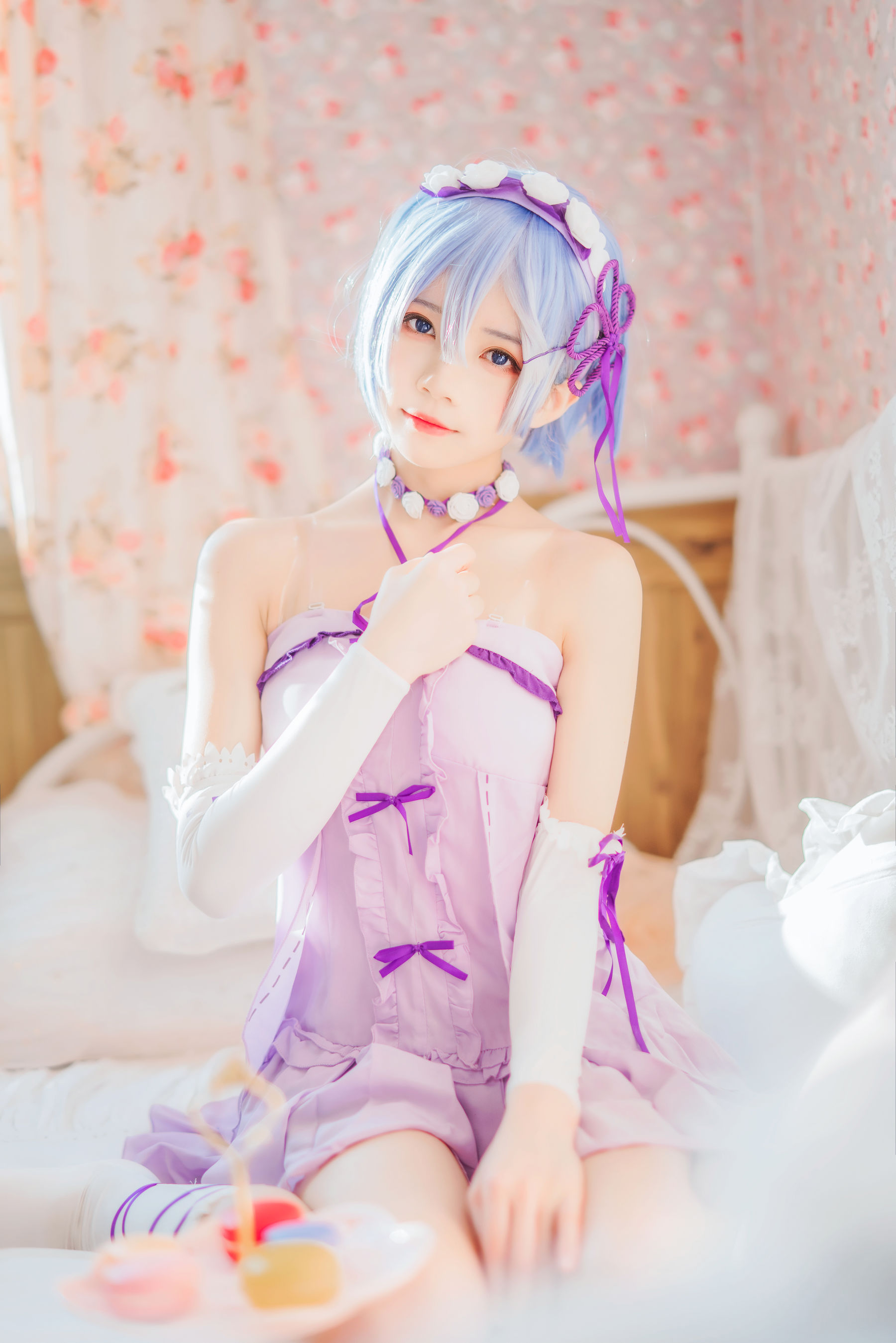 [Cosplay写真] 桜桃喵 – 蕾姆小睡裙 [40P] 插图3