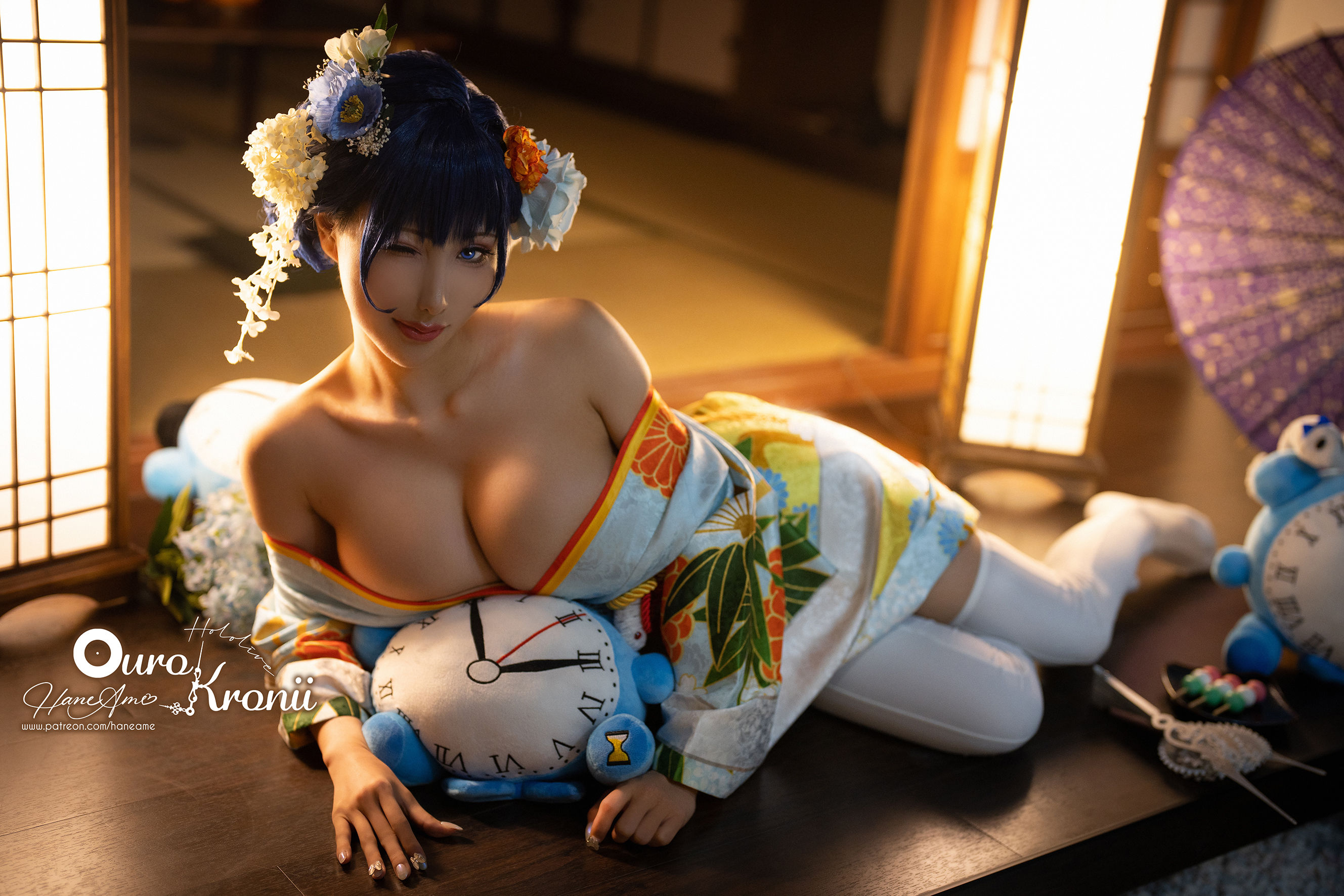 Hane Ame 雨波 – Hololive Kronii 時間 Kimono [26P] 插图4