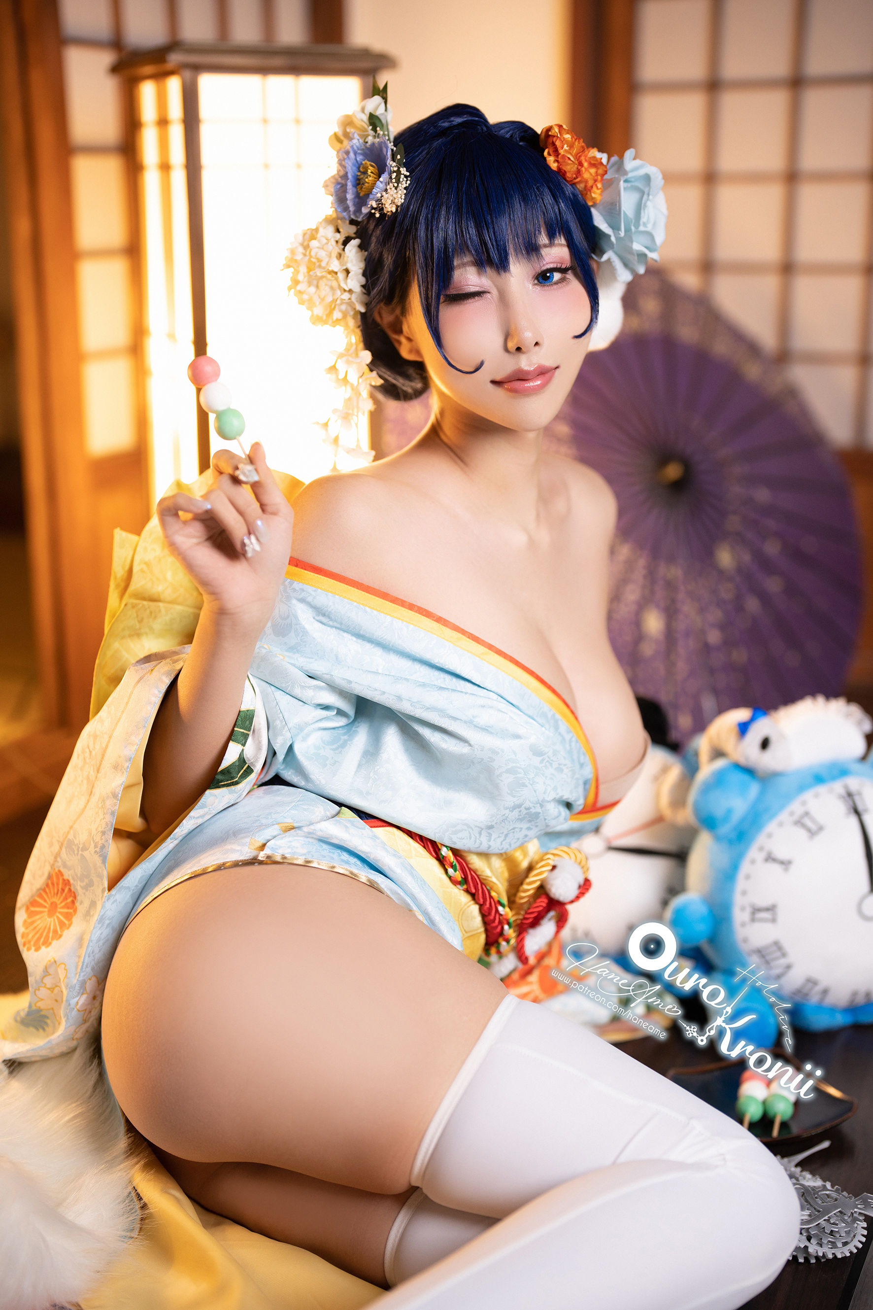 Hane Ame 雨波 – Hololive Kronii 時間 Kimono [26P] 插图2