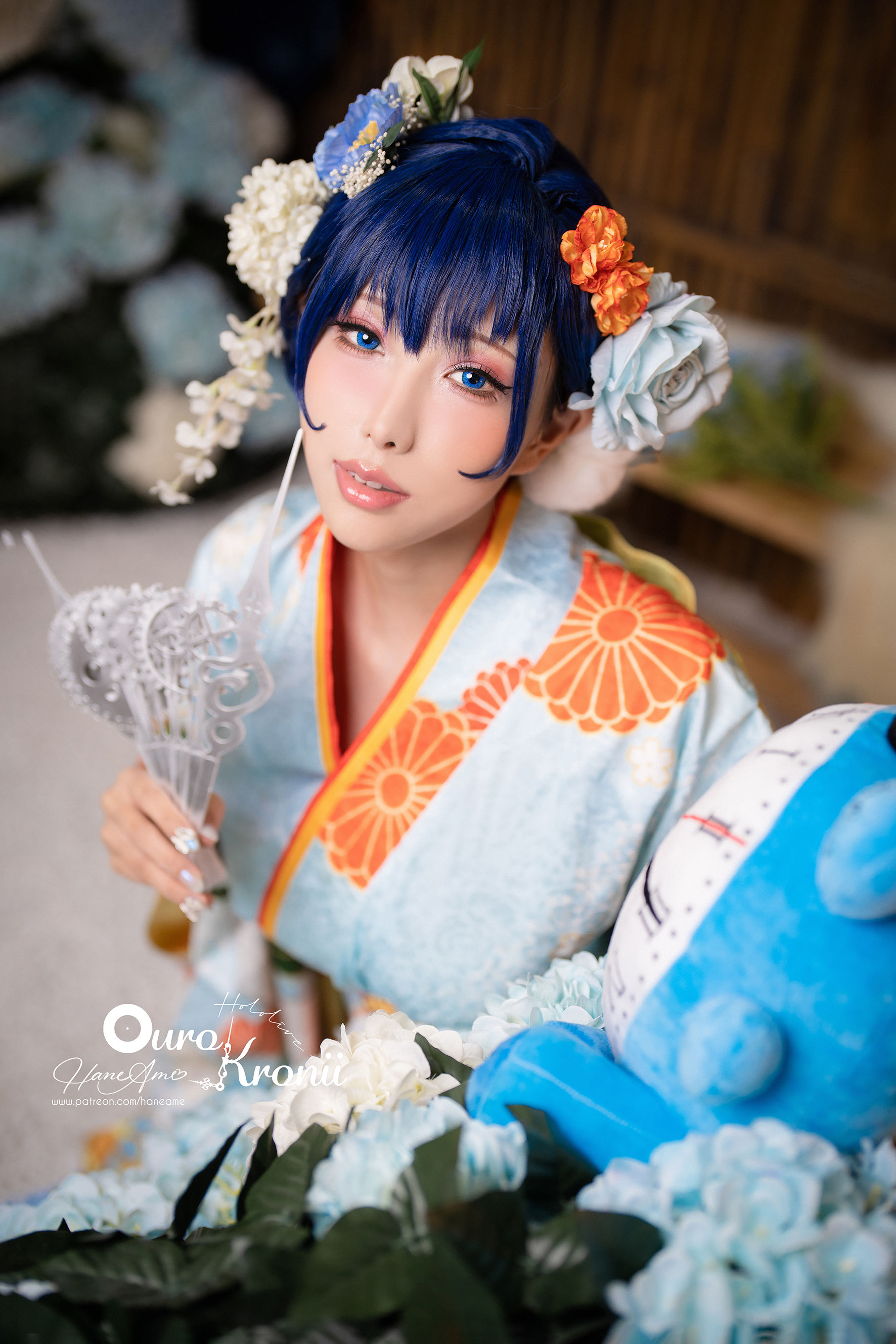 Hane Ame 雨波 – Hololive Kronii 時間 Kimono [26P] 2022-10-21 14:49:39-秀人网