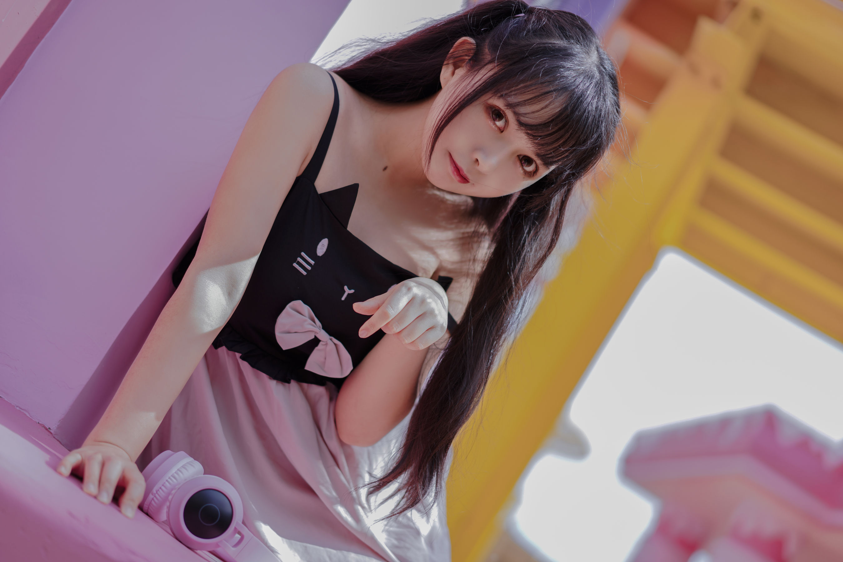 [Cosplay写真] 大眼萌妹黑猫猫OvO – pink [21P] 插图9