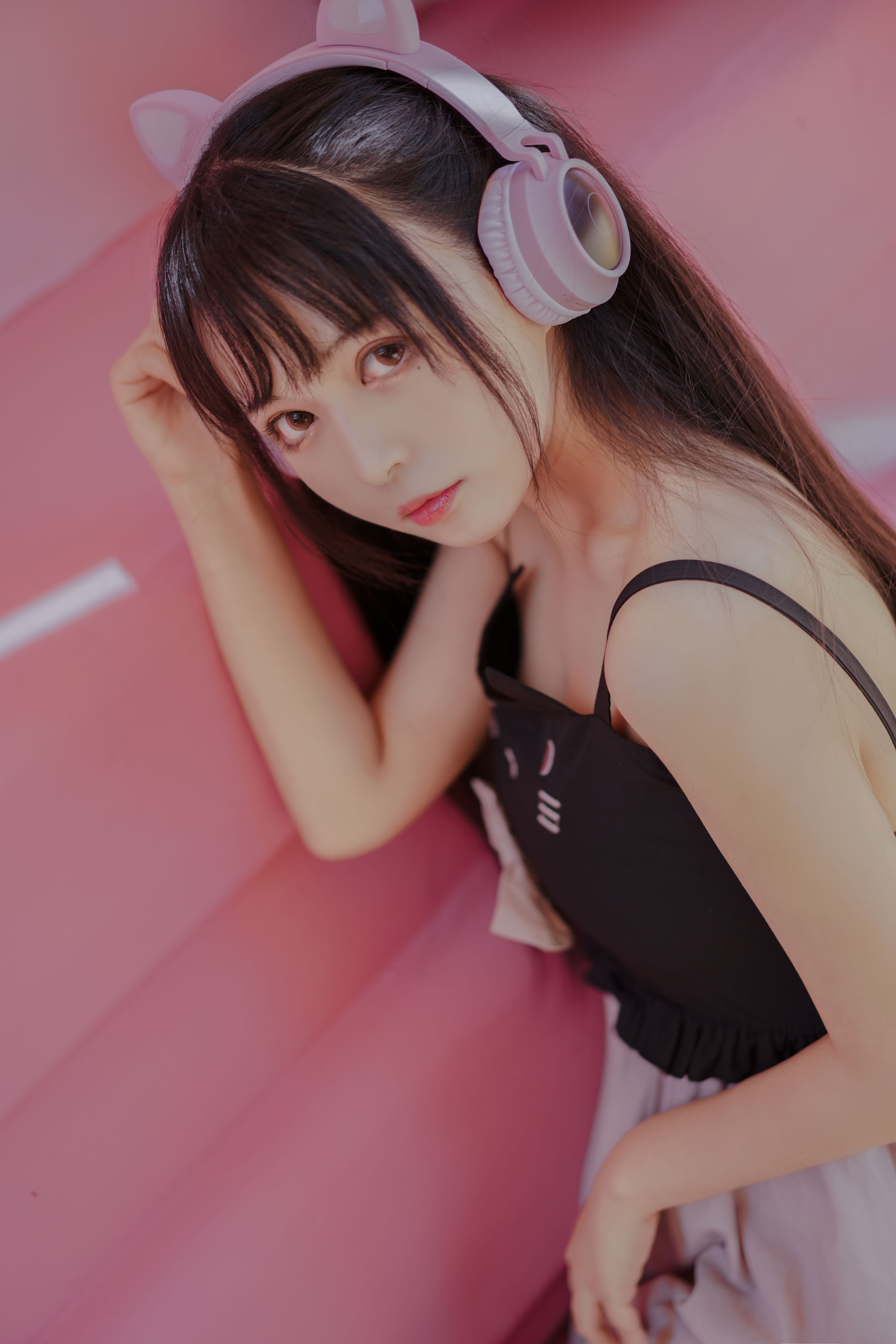 [Cosplay写真] 大眼萌妹黑猫猫OvO – pink [21P] 插图5