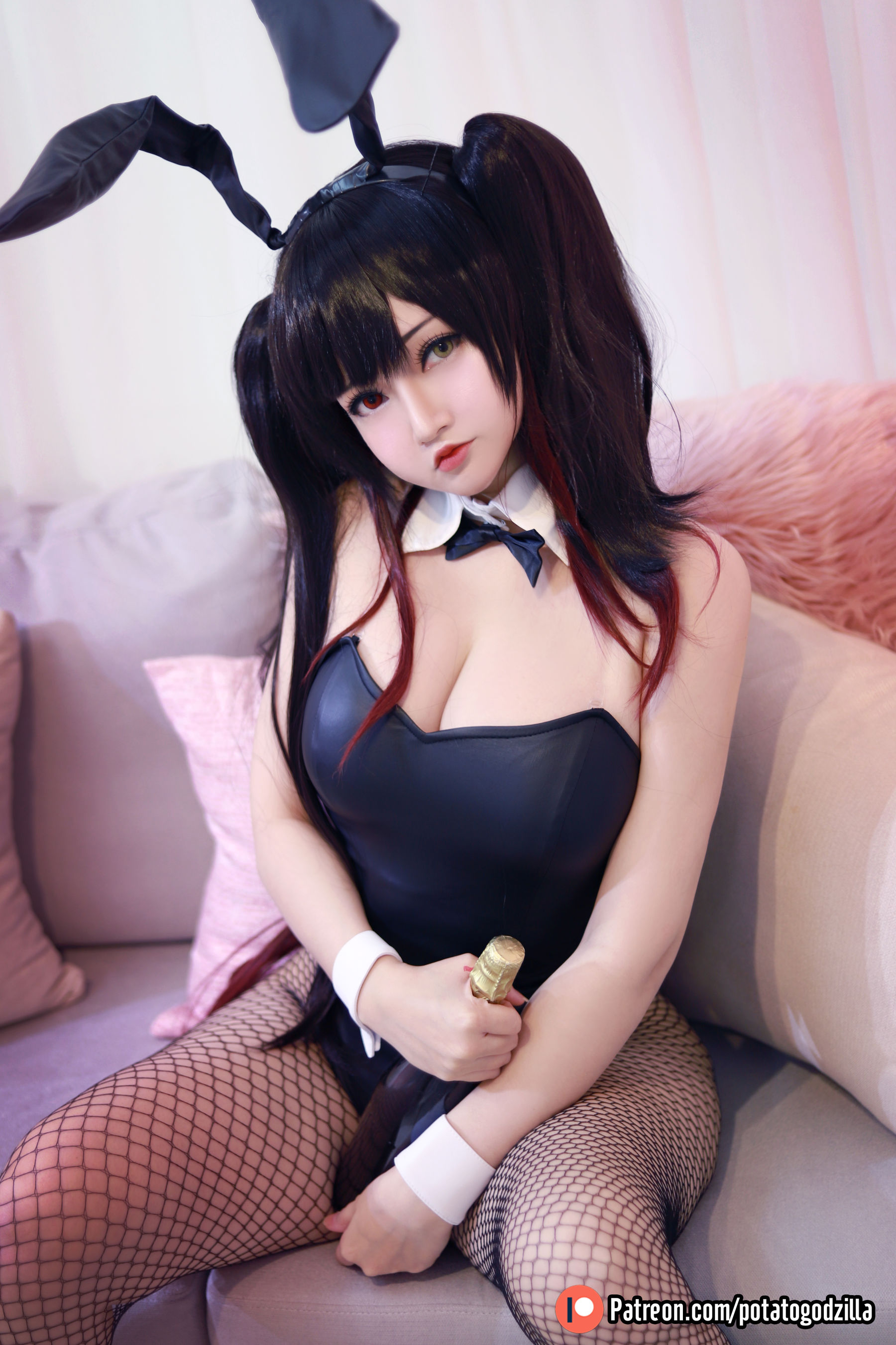 Coser小姐姐Potato Godzilla – Kurumi Tokisaki Bunny Girl [35P] 插图9