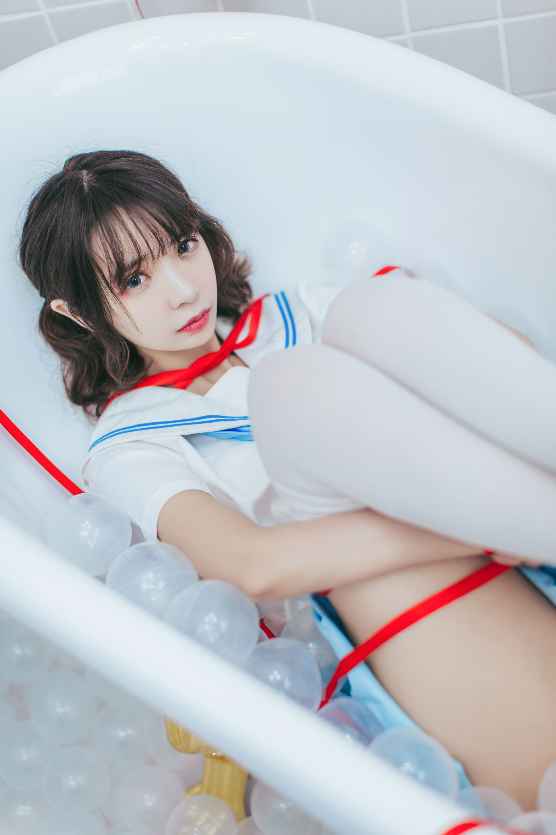 [Cosplay写真] 疯猫ss – 浴室JK [21P] 插图9