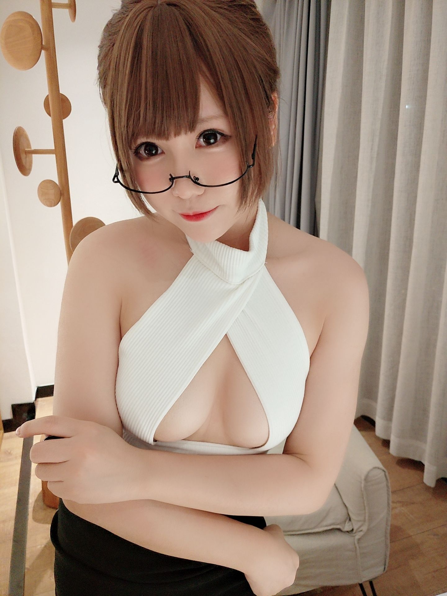 [Cosplay写真] 萌妹子Nyako喵子 – 开胸黑丝 [18P] 插图3