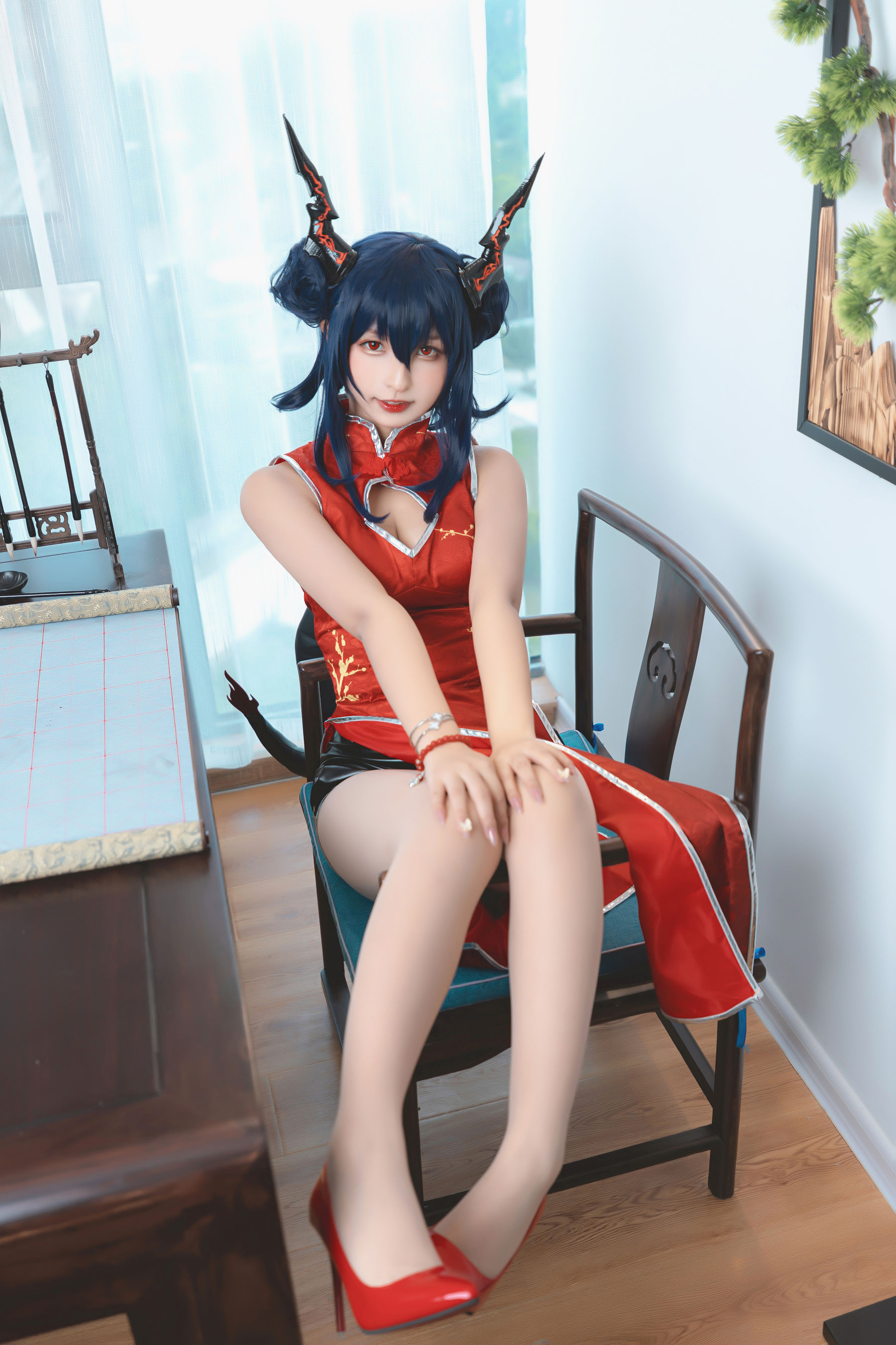 [Cosplay写真] 萝莉神楽坂真冬 – 旗袍魔女 [75P] 插图6