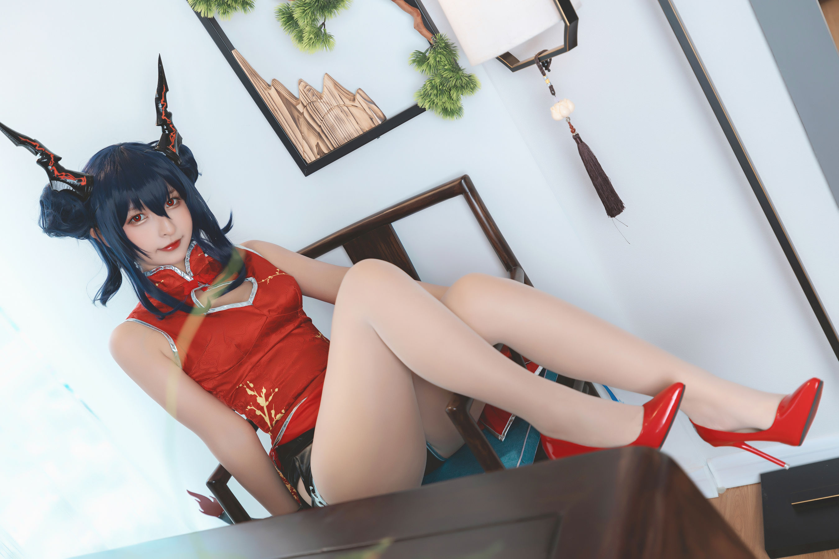 [Cosplay写真] 萝莉神楽坂真冬 – 旗袍魔女 [75P] 插图3