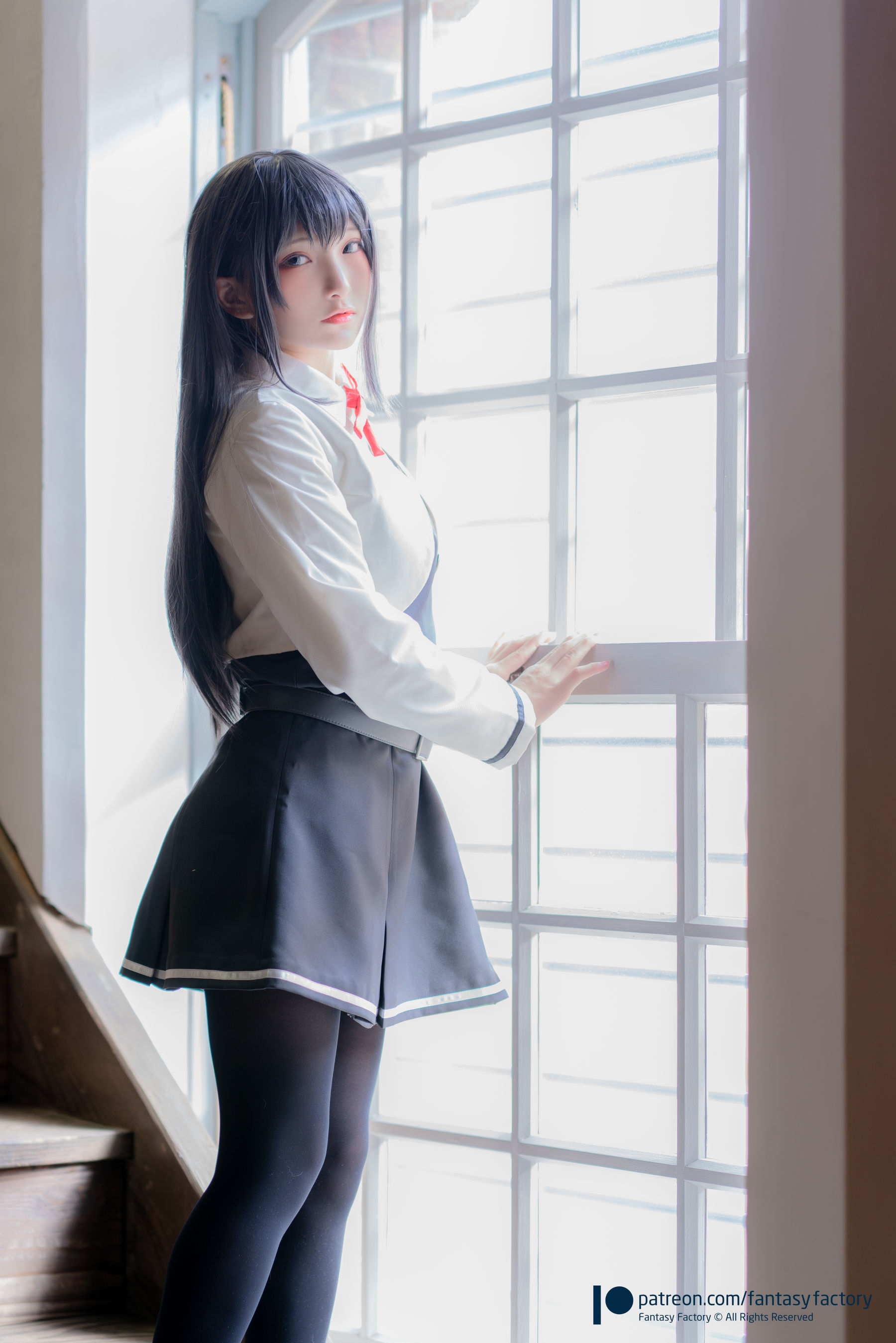 小丁Cosplay 2020.01 [Fantasy Factory] 黑丝 和服 JK [89P] 插图7