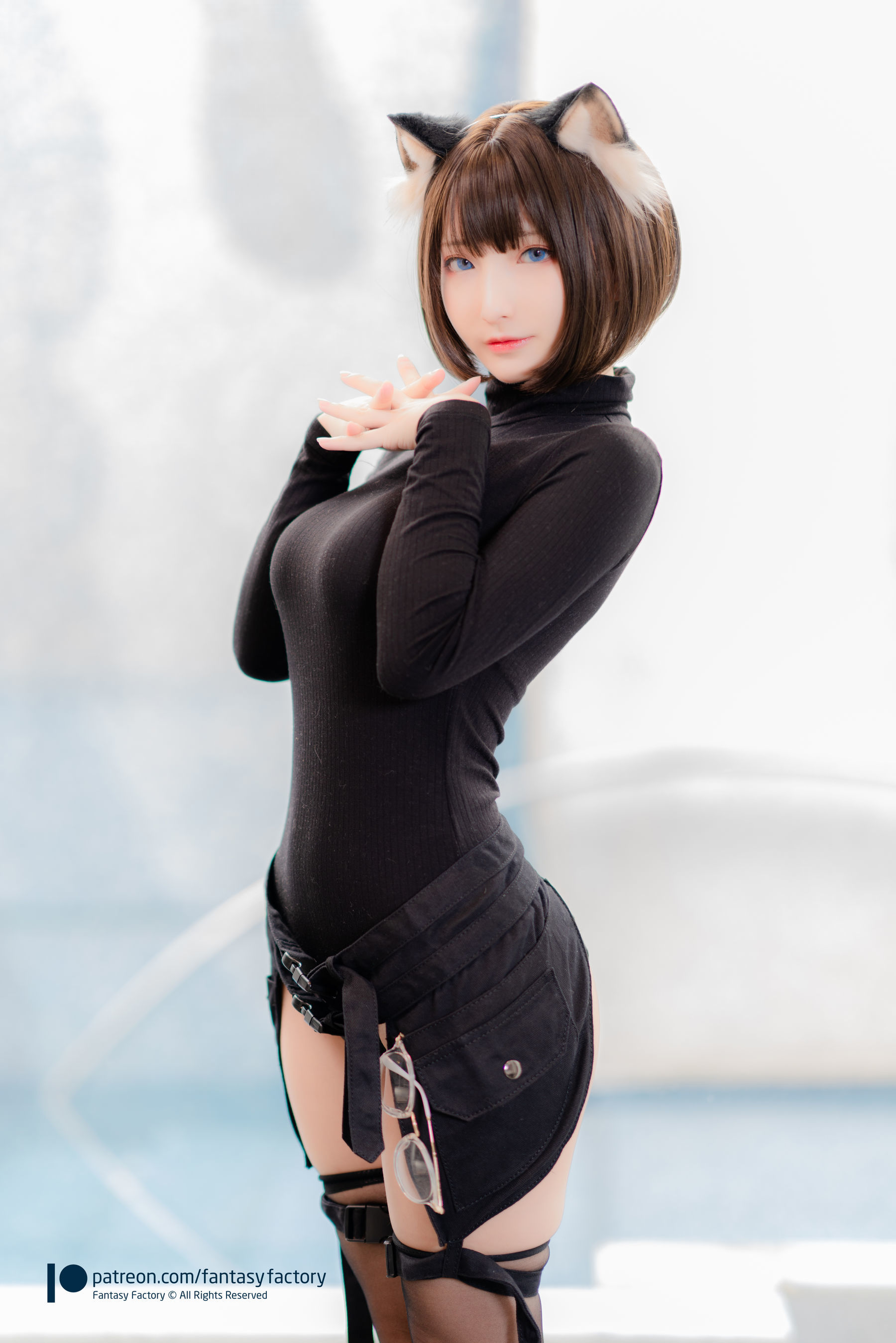 小丁Cosplay 2020.01 [Fantasy Factory] 黑丝 和服 JK [89P] 插图10