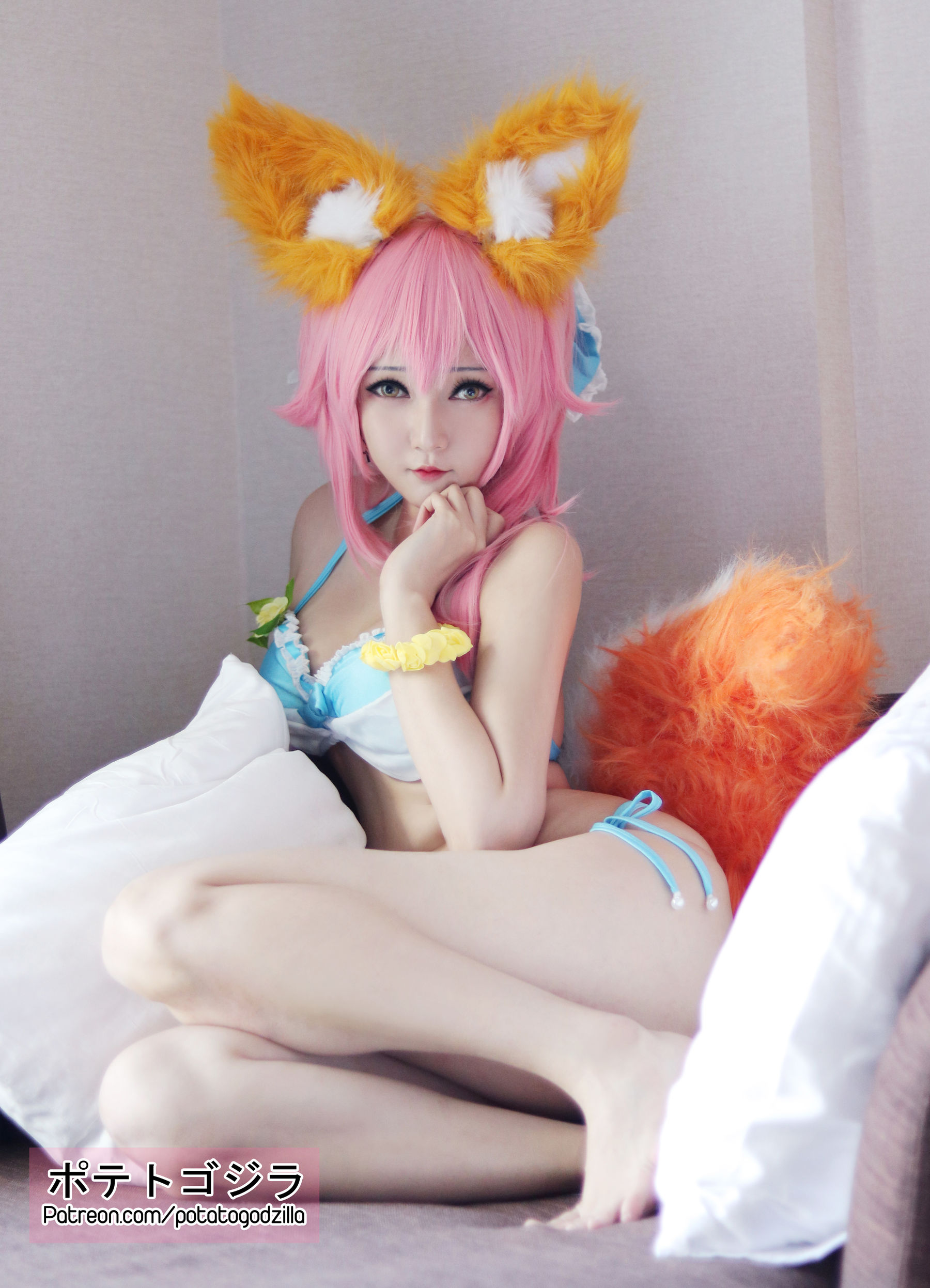 Coser小姐姐Potato Godzilla – Tamamo Bikini [20P] 插图4