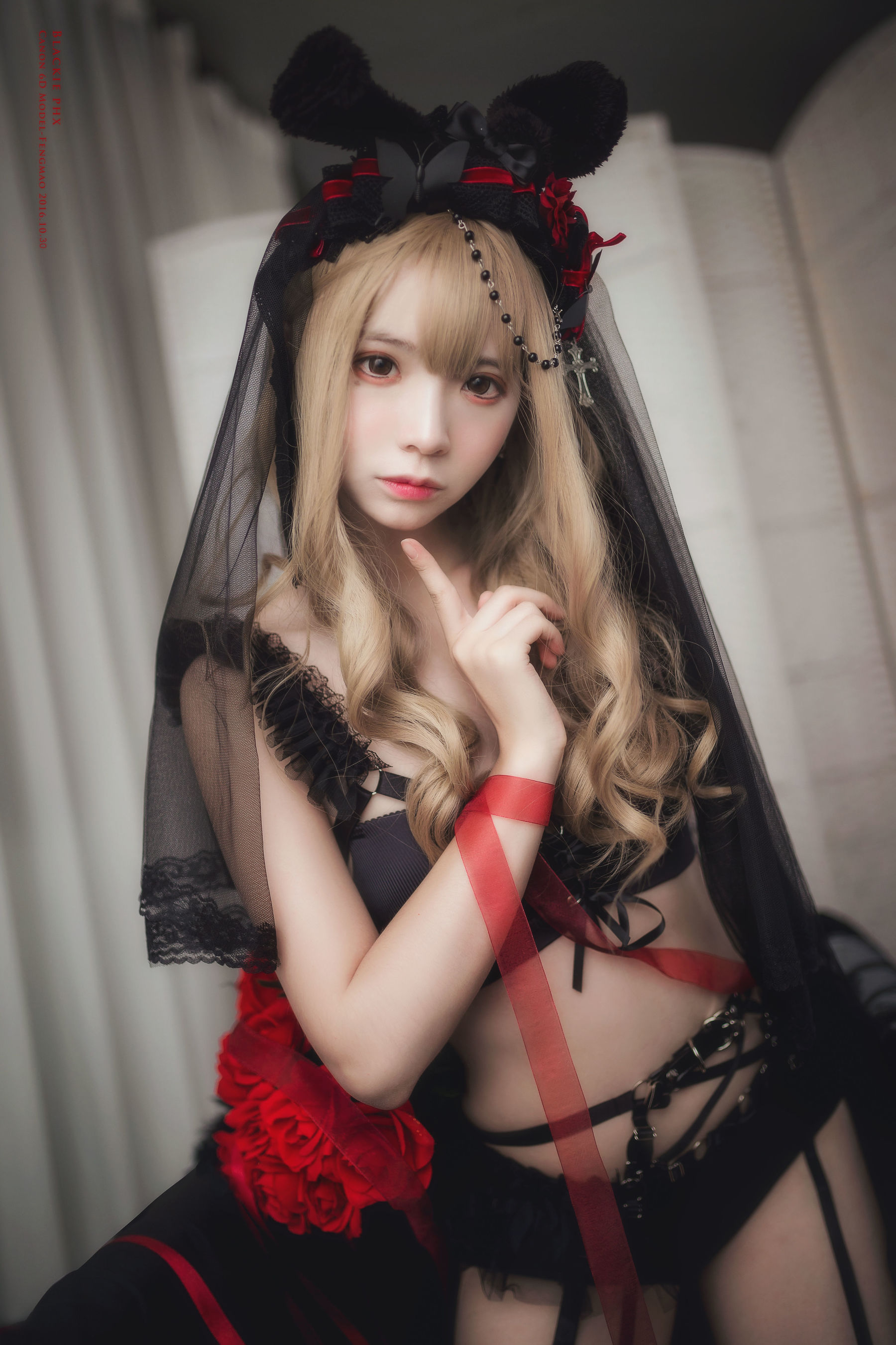 [Cosplay写真] 疯猫ss – 黑色玫瑰 [20P] 插图3