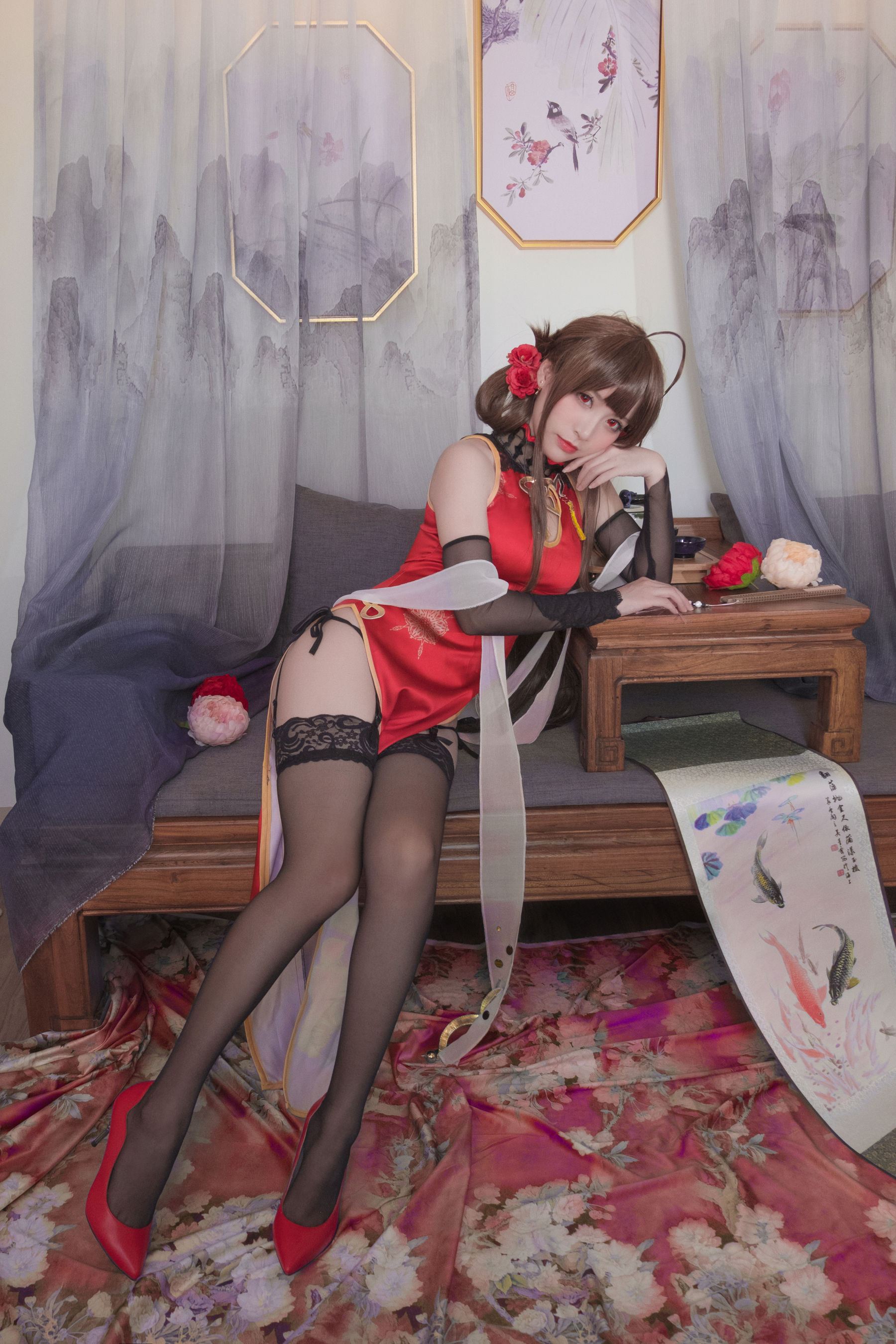 [Cosplay写真] Coser星野saori – DSR-50 红牡丹 [10P] 插图3