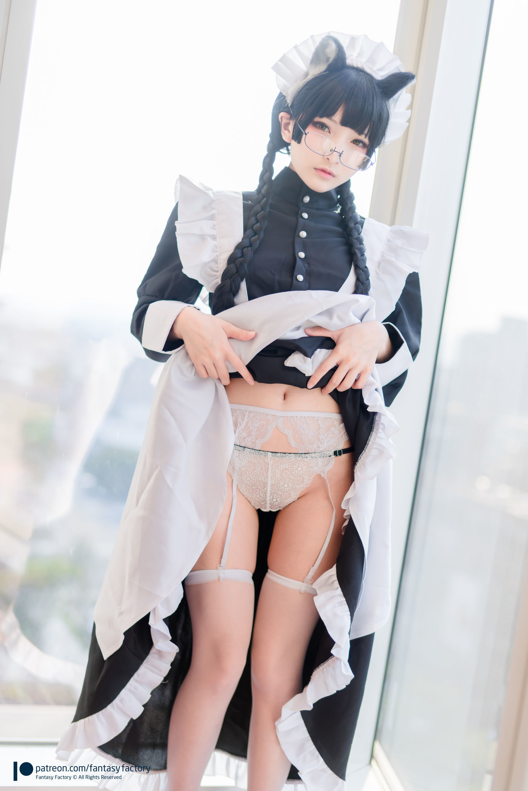 [Fantasy Factory] 小丁Cosplay – 黑猫女仆 [48P] 插图3