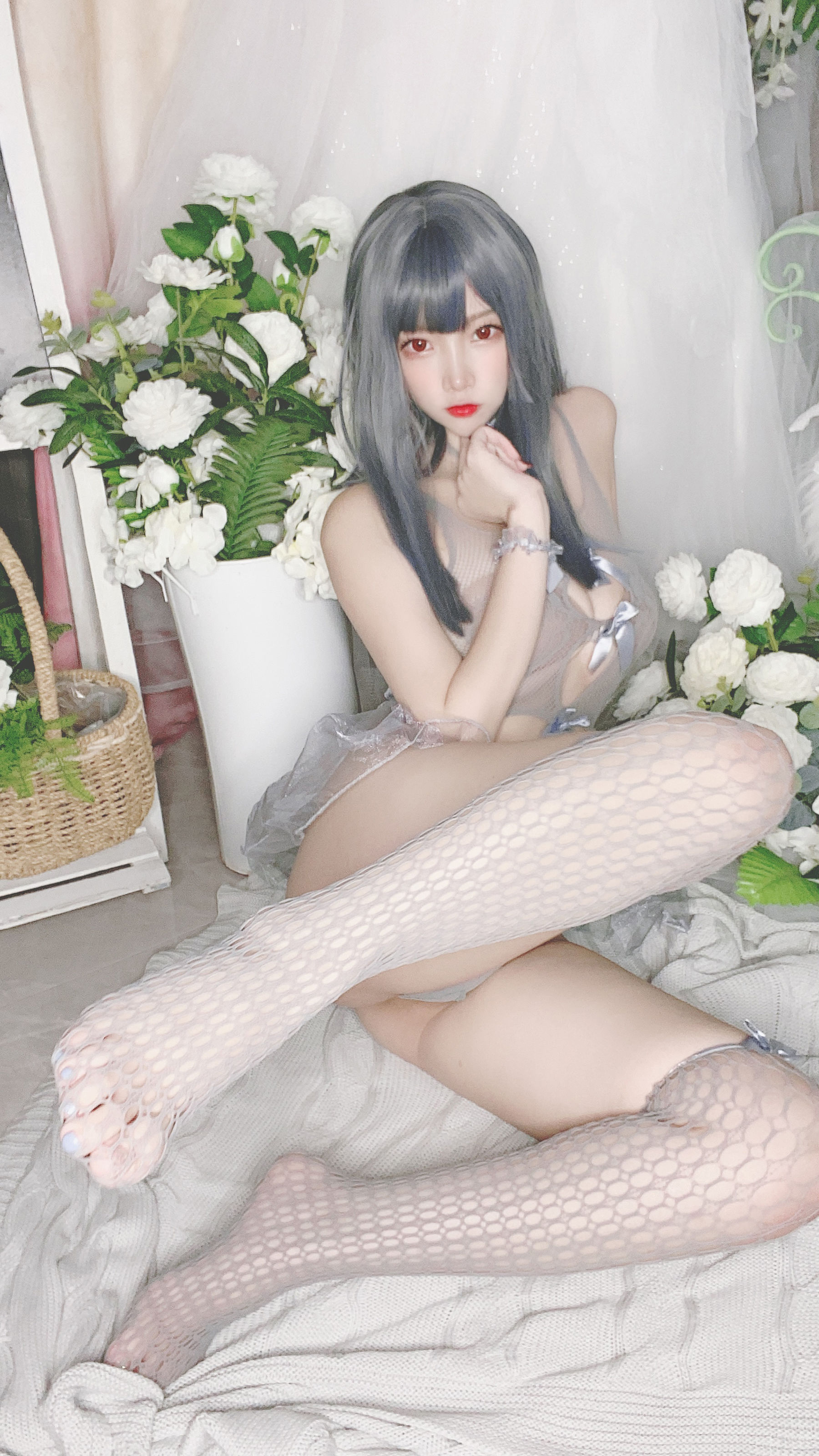 [Cosplay写真] 人气Coser二佐Nisa – 蓝色网状比基尼 [38P] 插图10