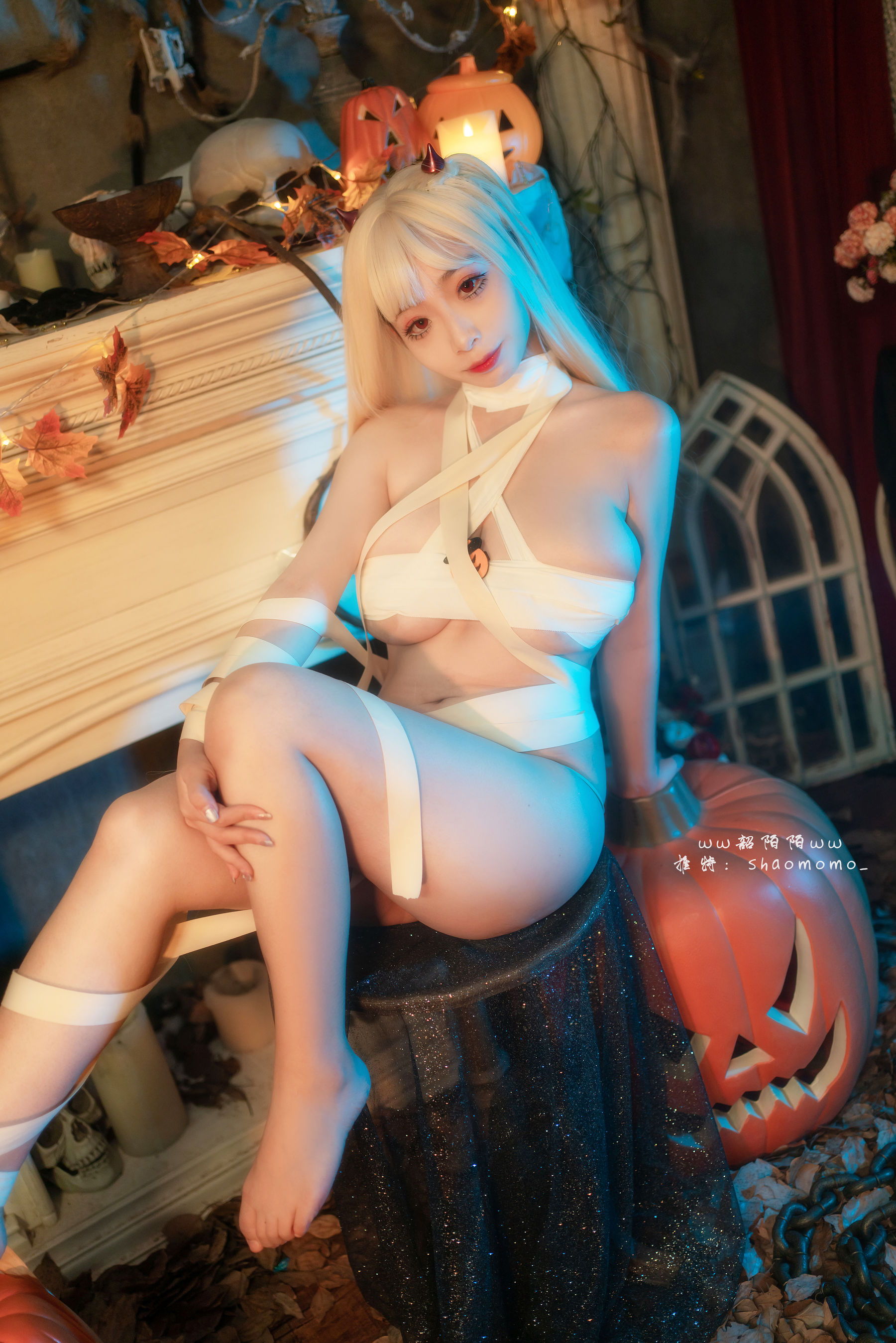 Cosplay美女韶陌陌 – 万圣节绷带 [26P] 插图5