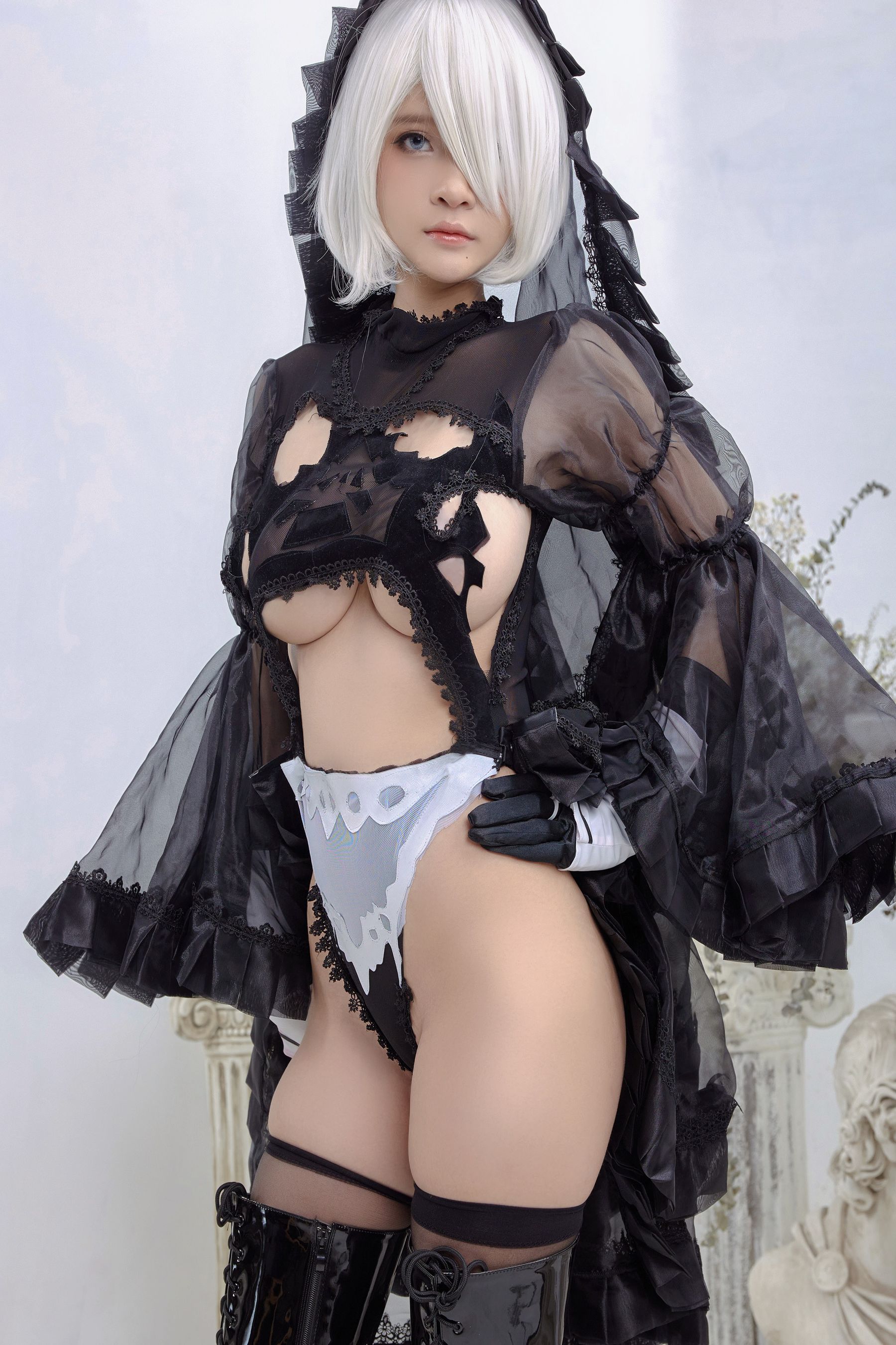 [Cosplay写真] Azami福利 – 2B Black Dress [20P] 插图6