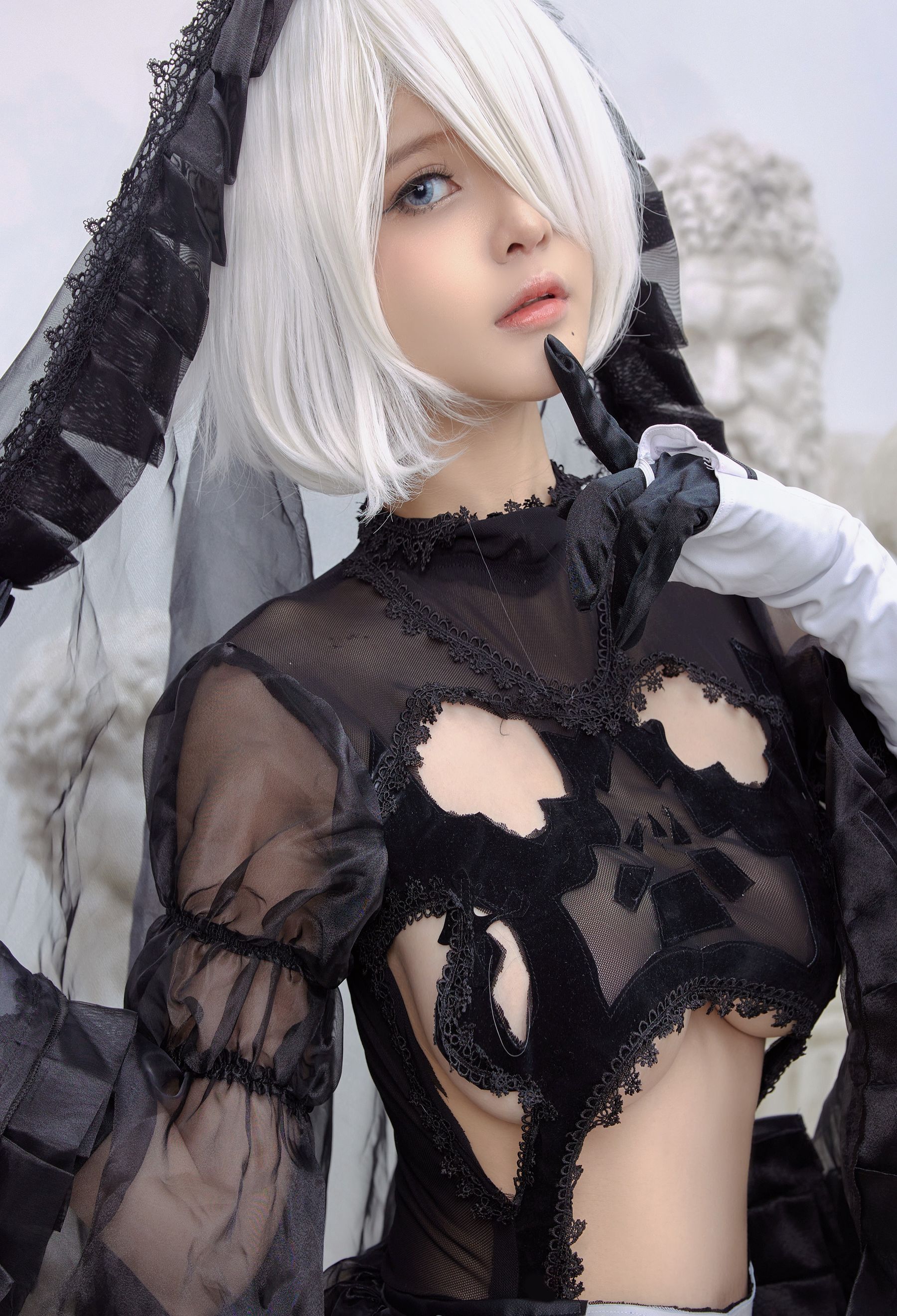 [Cosplay写真] Azami福利 – 2B Black Dress [20P] 插图4