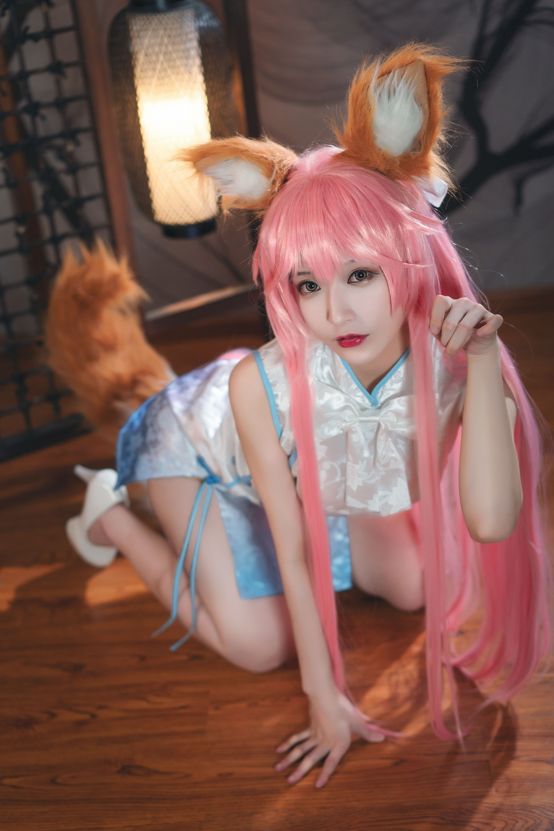 [Cosplay写真] 动漫博主铁板烧鬼舞w – 玉藻前 旗袍 [20P] 插图9